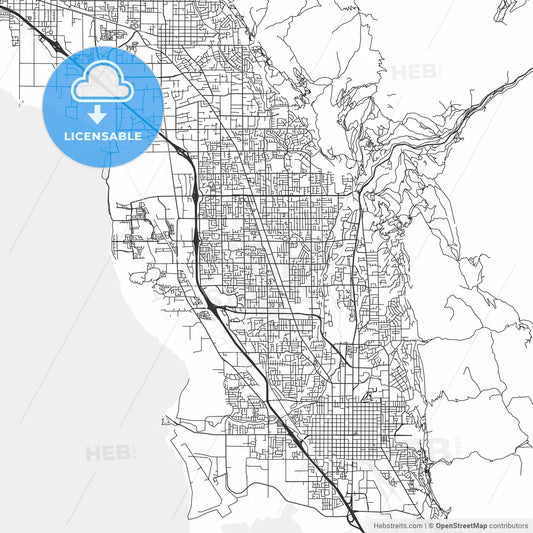 Orem, Utah - Area Map - Light