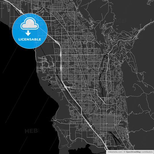 Orem, Utah - Area Map - Dark