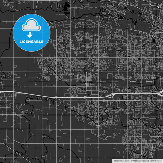 Meridian, Idaho - Area Map - Dark