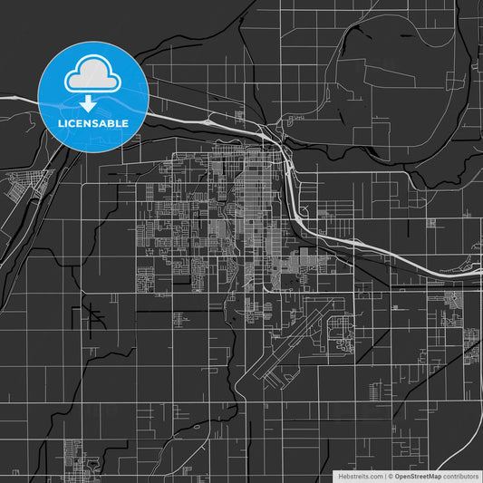 Yuma, Arizona - Area Map - Dark