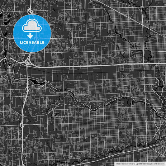 Livonia, Michigan - Area Map - Dark