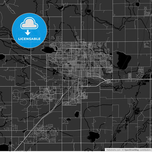 Longmont, Colorado - Area Map - Dark