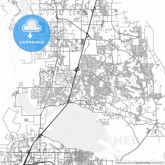Deltona, Florida - Area Map - Light