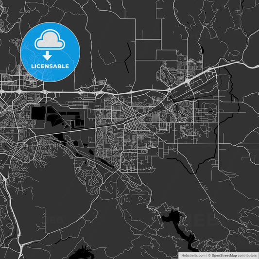 Livermore, California - Area Map - Dark