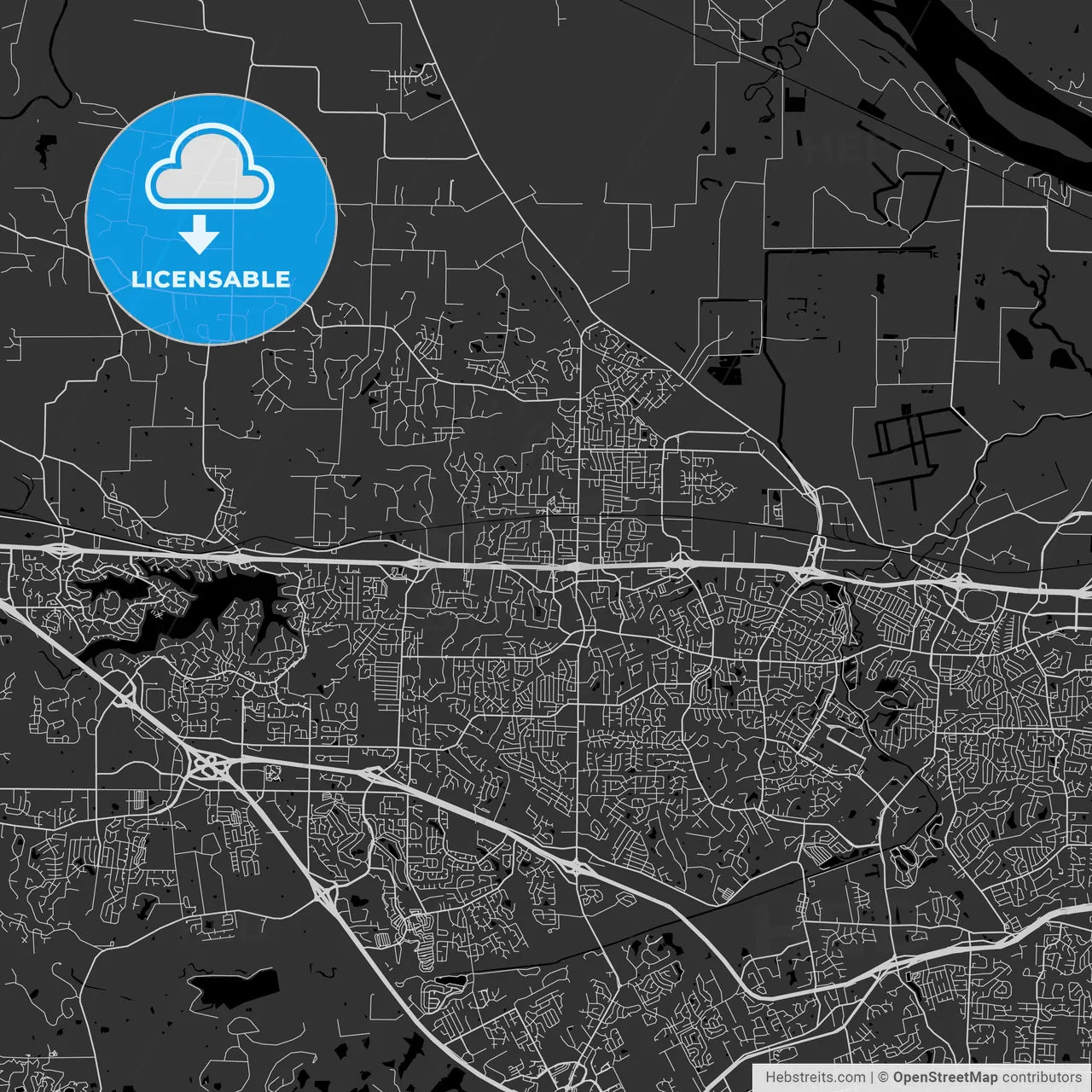 O'Fallon, Missouri - Area Map - Dark