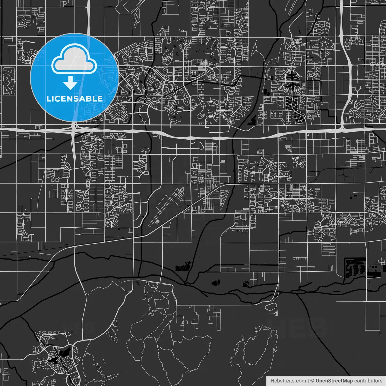 Avondale, Arizona - Area Map - Dark