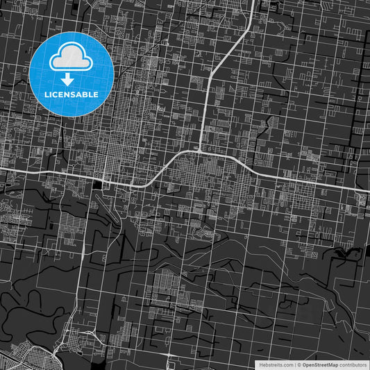 Pharr, Texas - Area Map - Dark