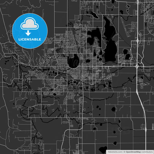 Loveland, Colorado - Area Map - Dark