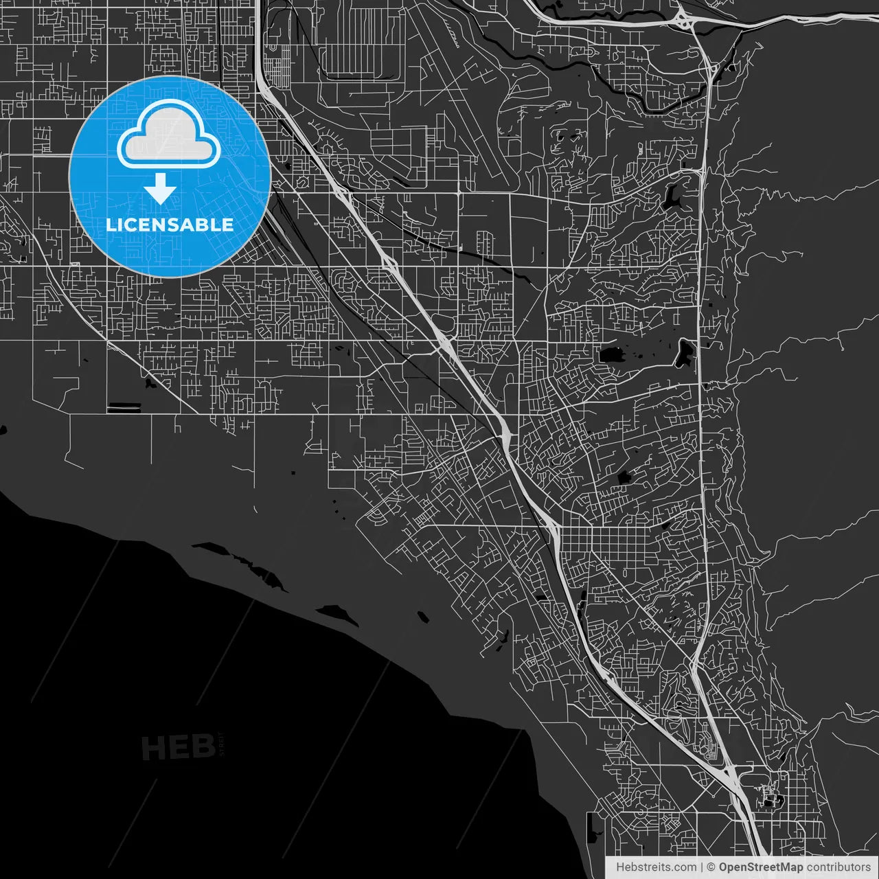 Layton, Utah - Area Map - Dark