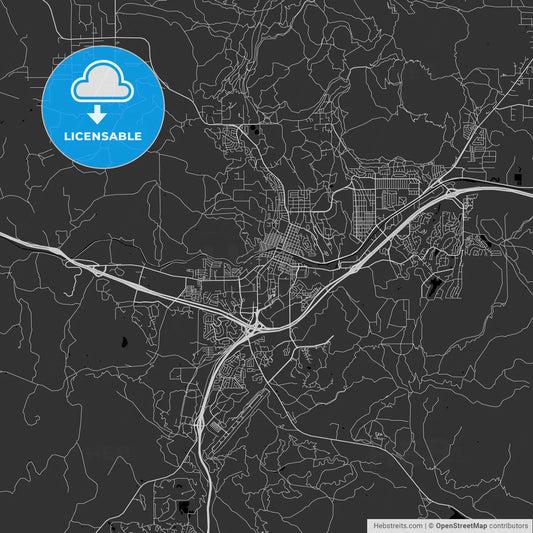 Flagstaff, Arizona - Area Map - Dark