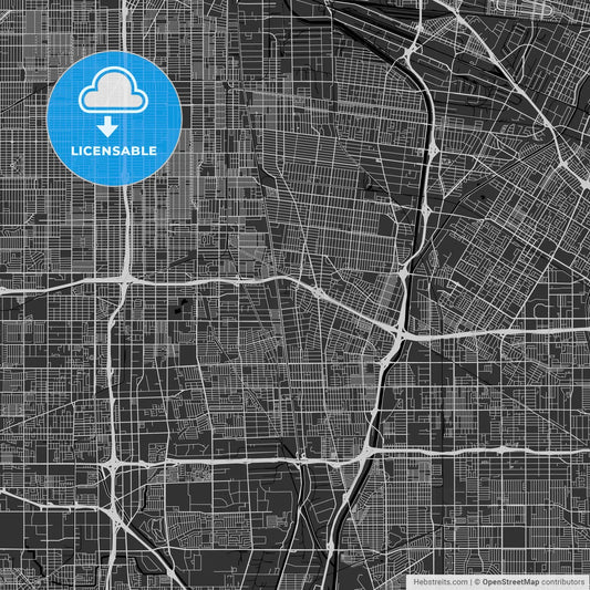 Lynwood, California - Area Map - Dark