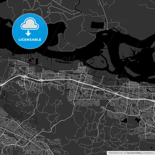 Pittsburg, California - Area Map - Dark