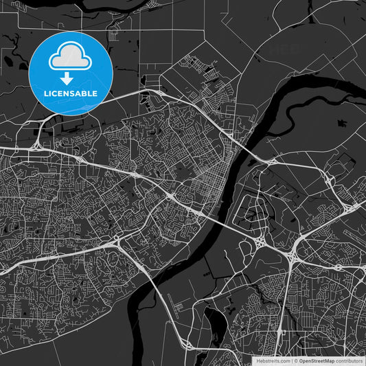 St. Charles, Missouri - Area Map - Dark