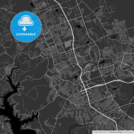 Cedar Park, Texas - Area Map - Dark