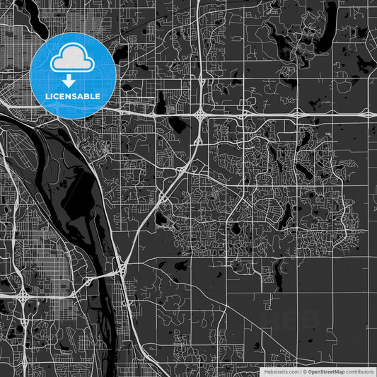 Woodbury, Minnesota - Area Map - Dark