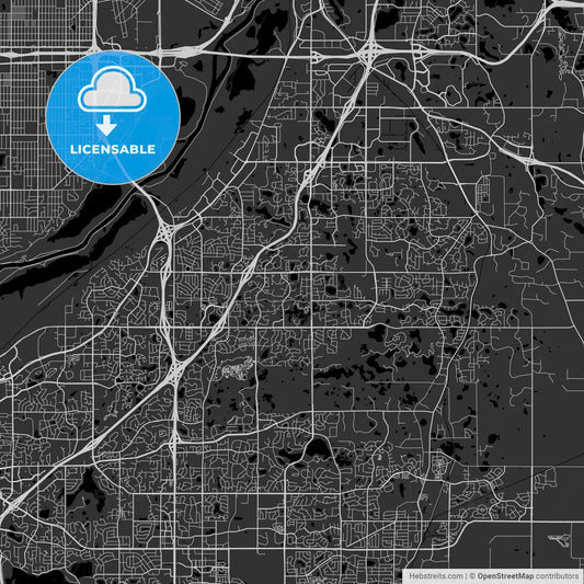 Eagan, Minnesota - Area Map - Dark