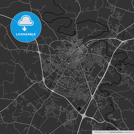 Bowling Green, Kentucky - Area Map - Dark