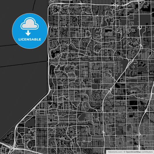 Tamarac, Florida - Area Map - Dark
