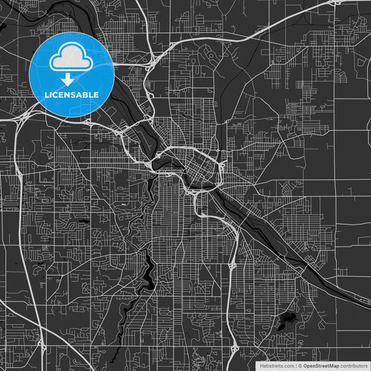 Youngstown, Ohio - Area Map - Dark