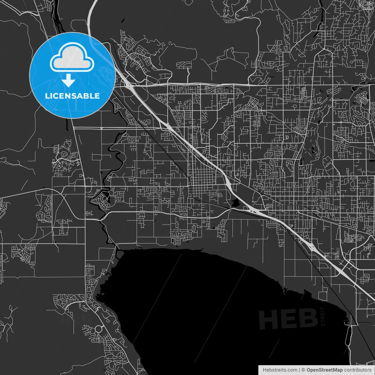 Lehi, Utah - Area Map - Dark