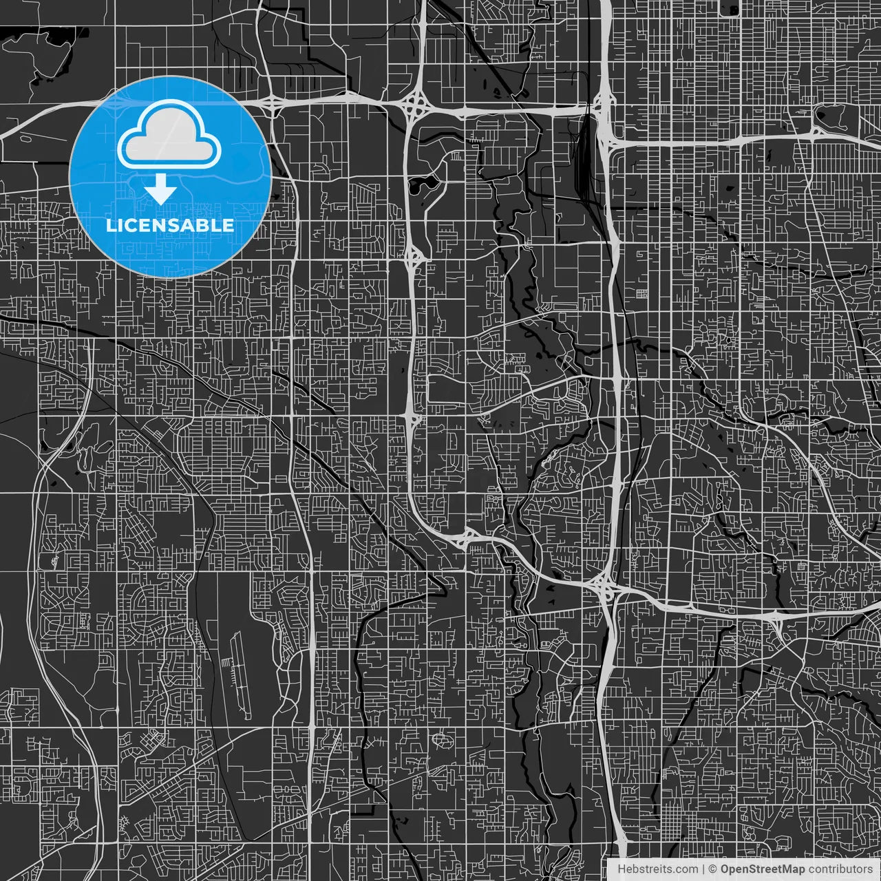 Taylorsville, Utah - Area Map - Dark