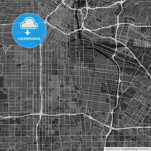 Huntington Park, California - Area Map - Dark