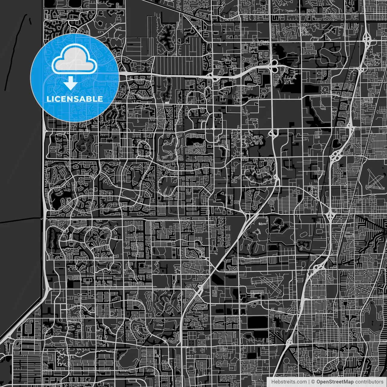 Margate, Florida - Area Map - Dark