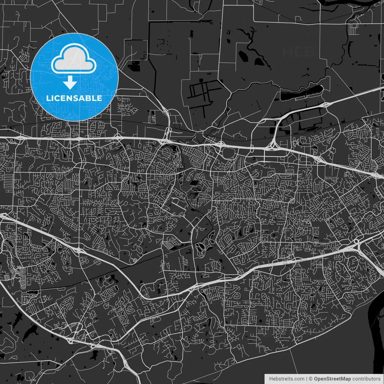 St. Peters, Missouri - Area Map - Dark