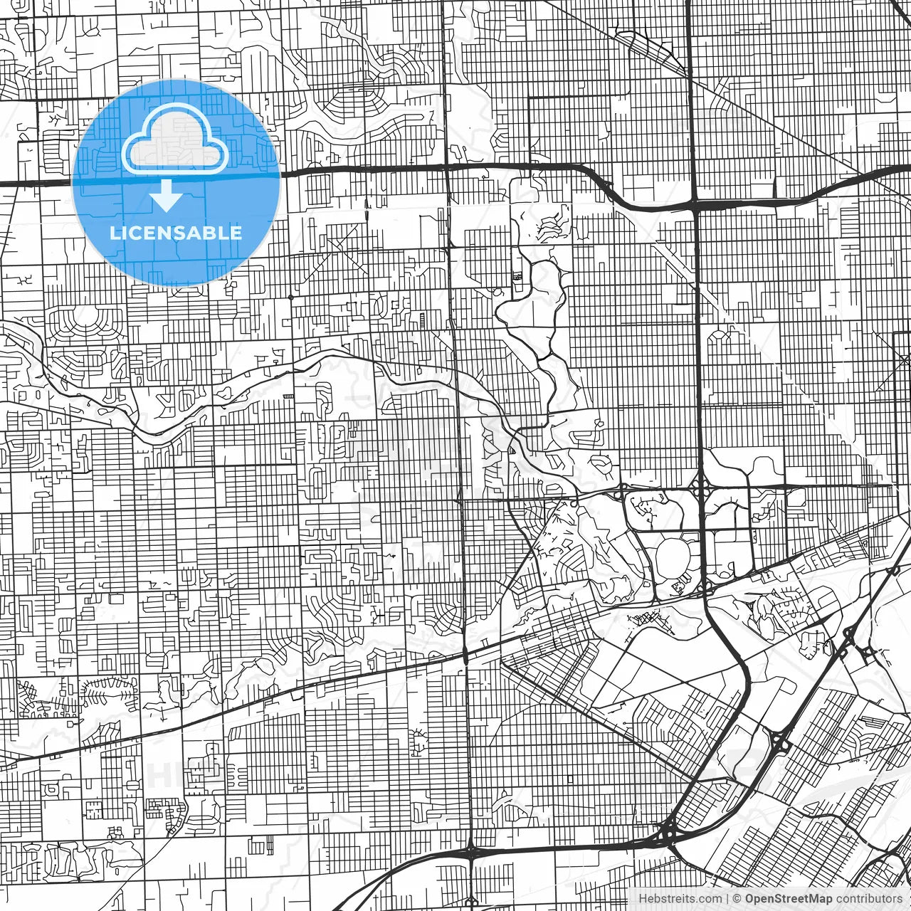 Dearborn Heights, Michigan - Area Map - Light