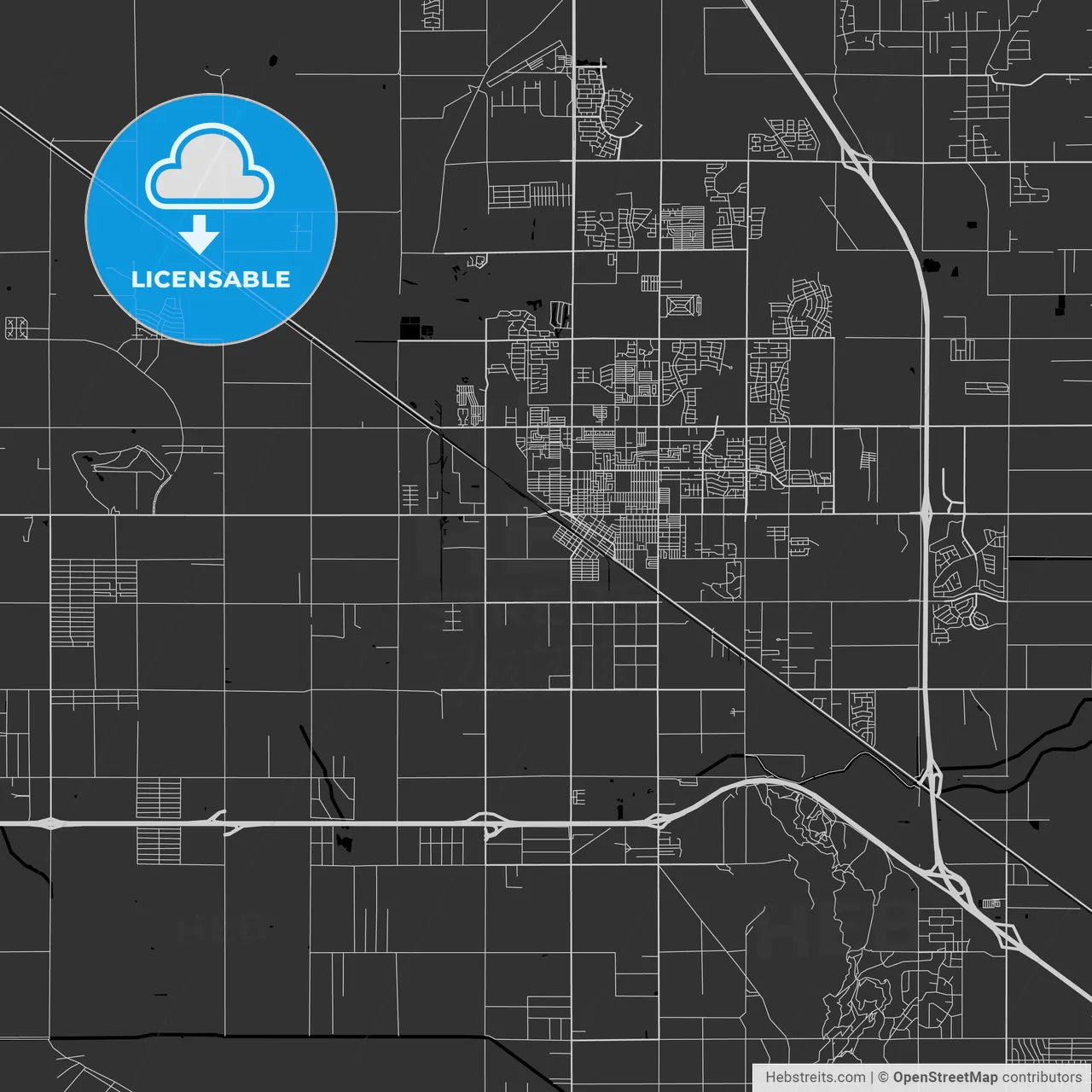 Casa Grande, Arizona - Area Map - Dark