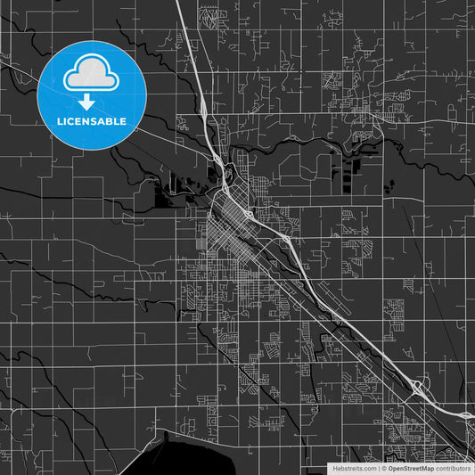 Caldwell, Idaho - Area Map - Dark