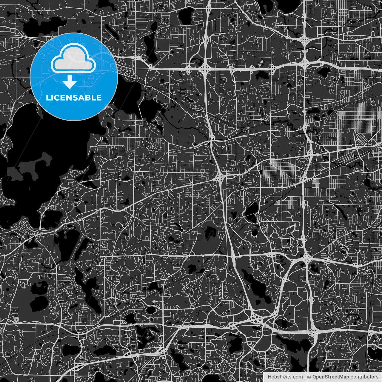 Minnetonka, Minnesota - Area Map - Dark