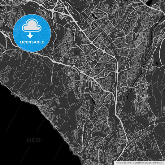 Aliso Viejo, California - Area Map - Dark