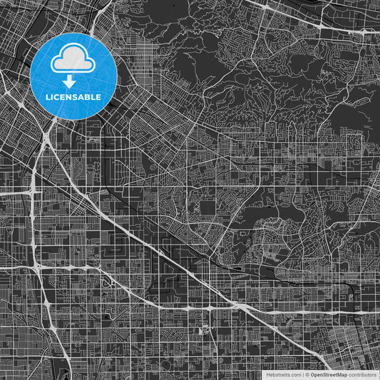 La Mirada, California - Area Map - Dark