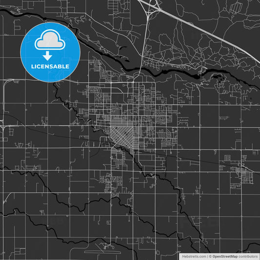 Twin Falls, Idaho - Area Map - Dark