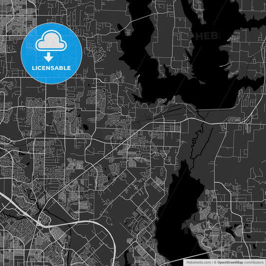 Wylie, Texas - Area Map - Dark