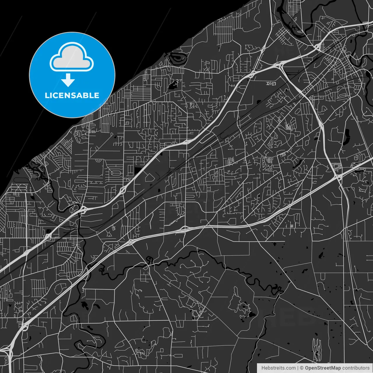 Mentor, Ohio - Area Map - Dark
