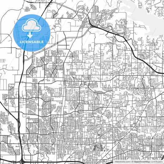 Keller, Texas - Area Map - Light
