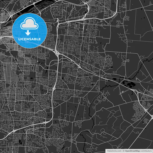 Beavercreek, Ohio - Area Map - Dark