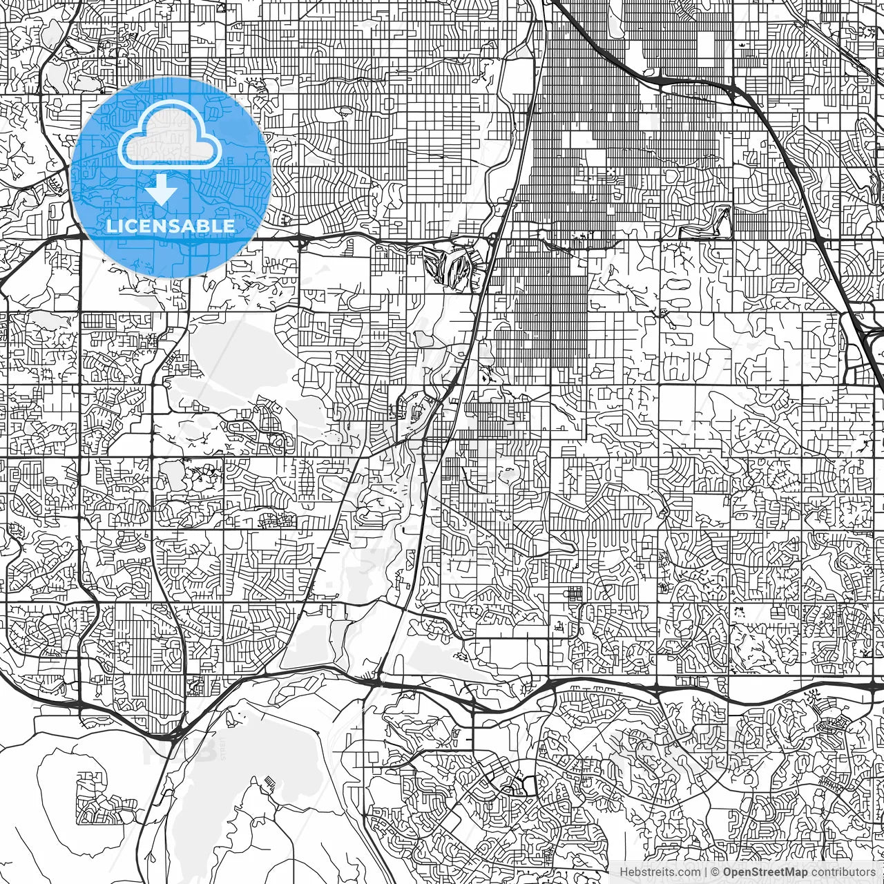 Littleton, Colorado - Area Map - Light