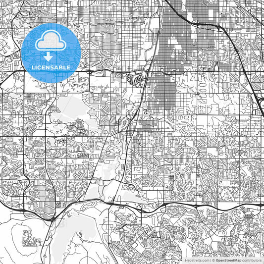 Littleton, Colorado - Area Map - Light
