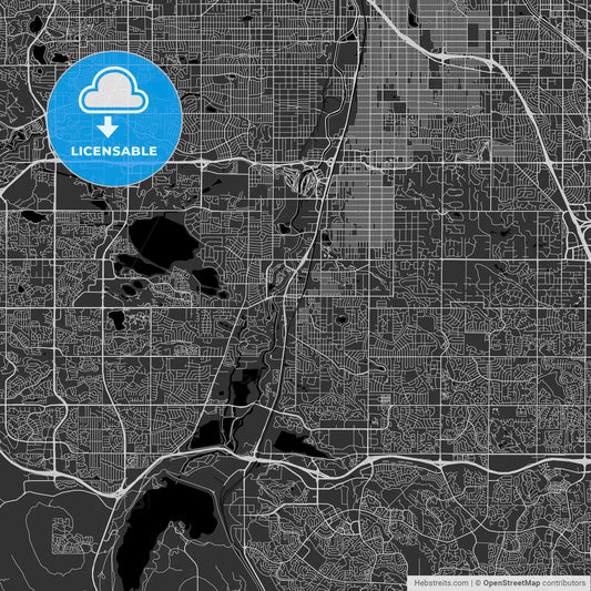 Littleton, Colorado - Area Map - Dark