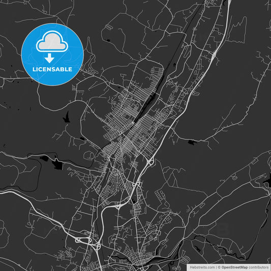 Altoona, Pennsylvania - Area Map - Dark