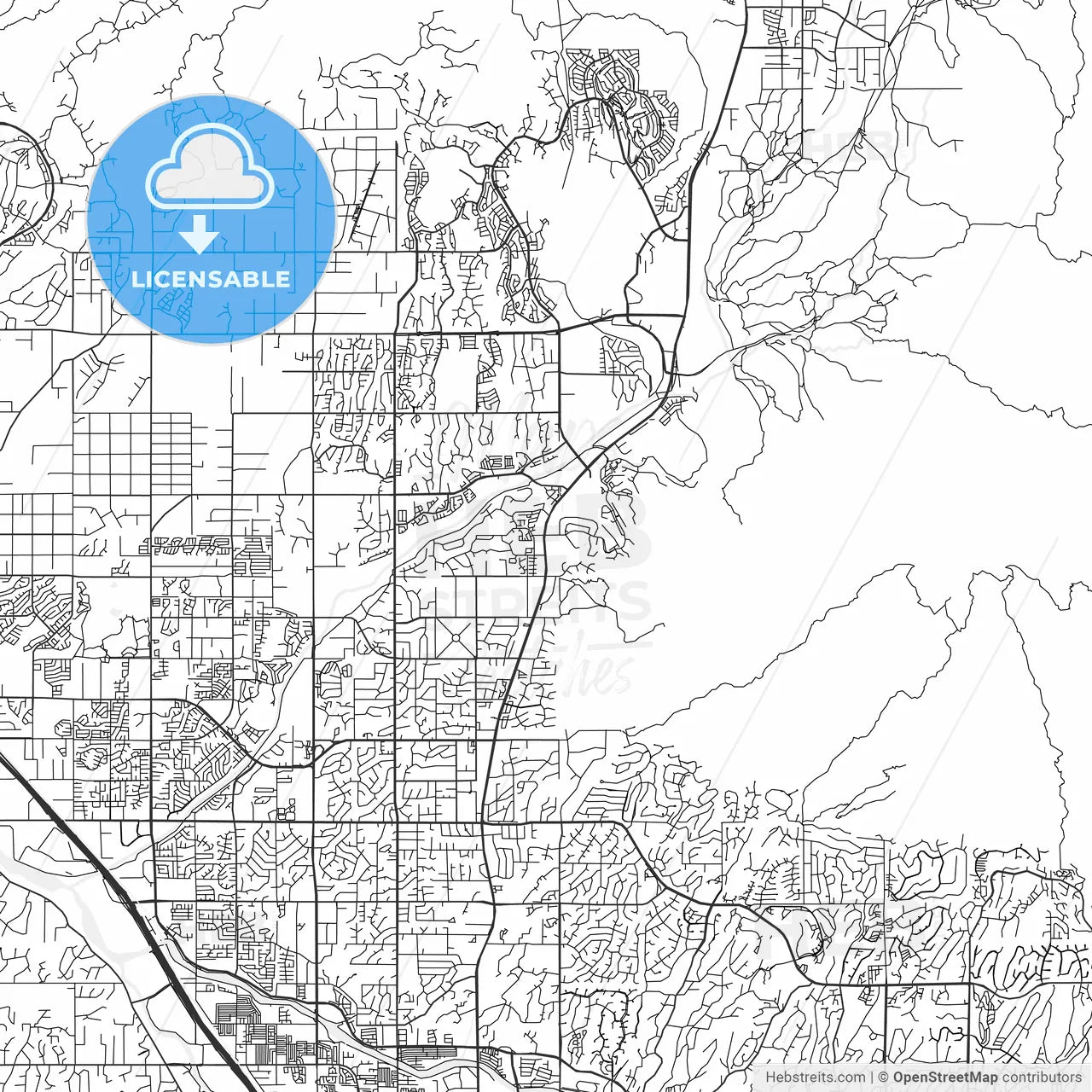 Oro Valley, Arizona - Area Map - Light