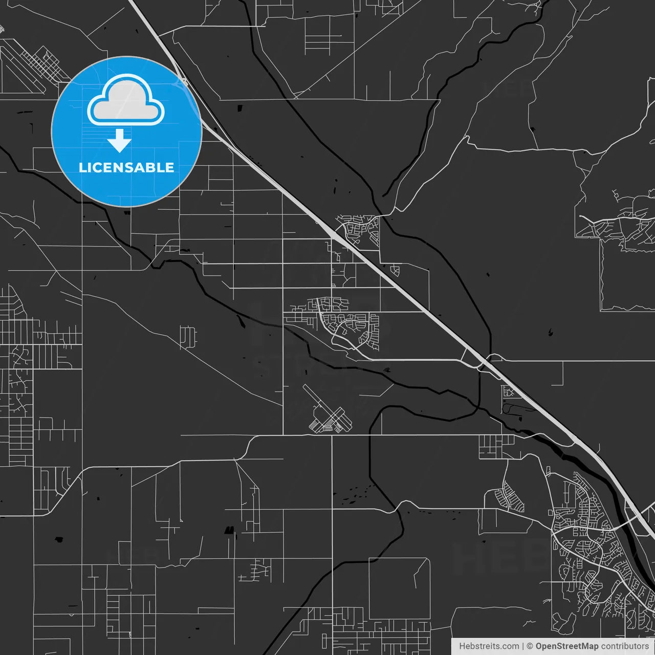 Marana, Arizona - Area Map - Dark