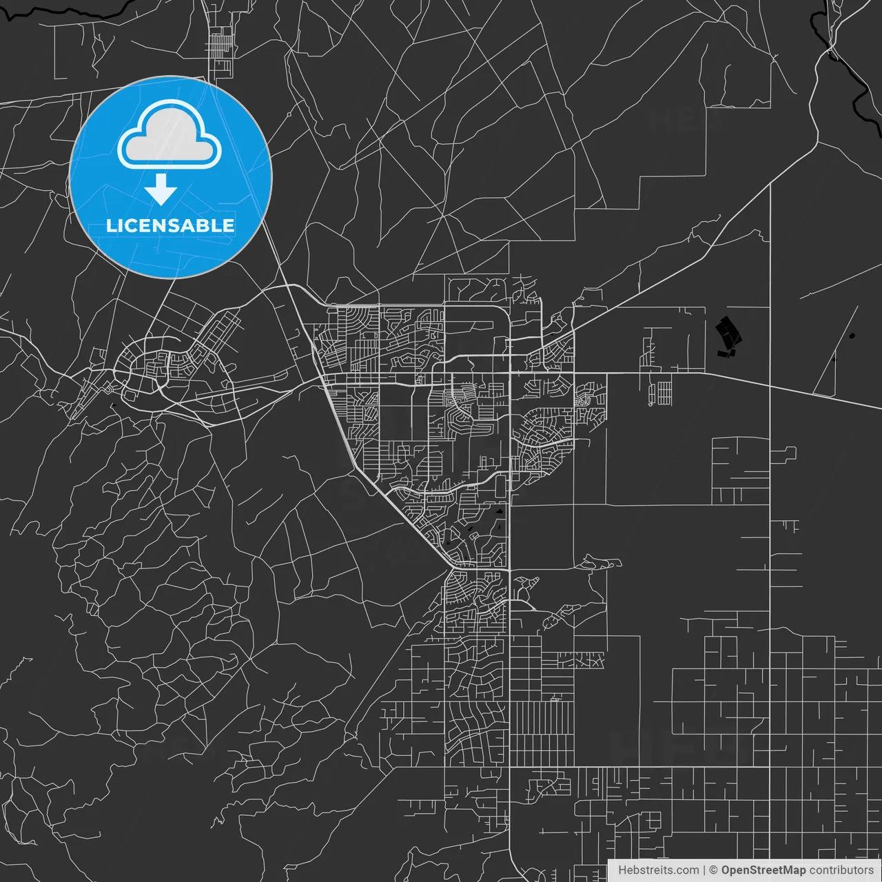 Sierra Vista, Arizona - Area Map - Dark