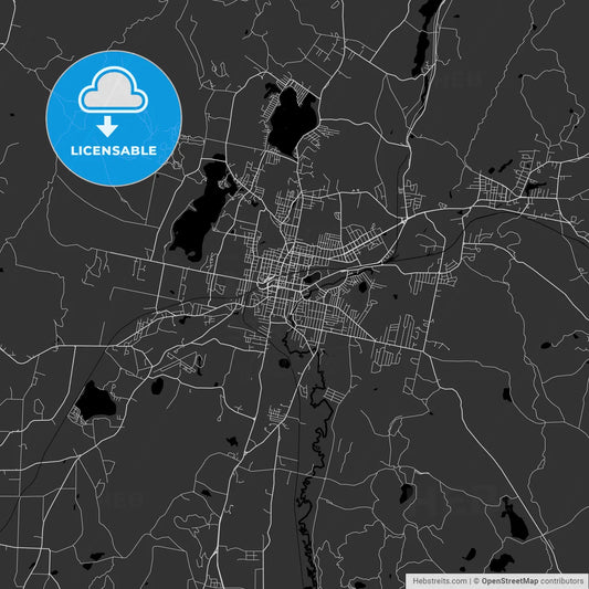 Pittsfield, Massachusetts - Area Map - Dark