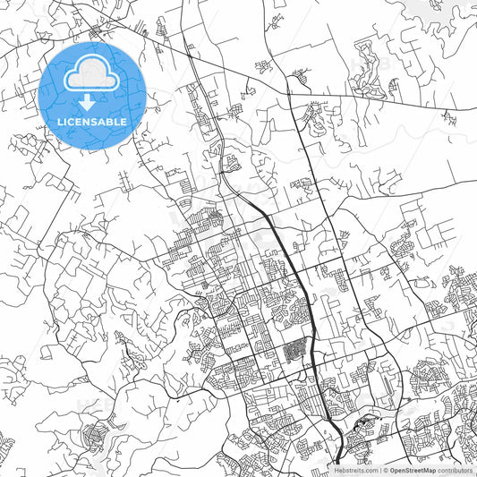 Leander, Texas - Area Map - Light