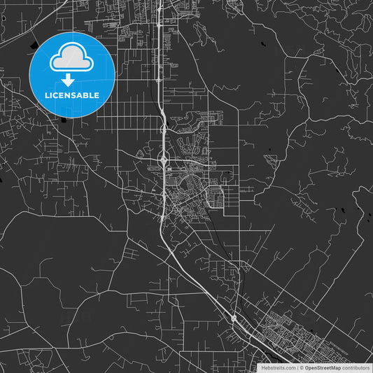 Rohnert Park, California - Area Map - Dark