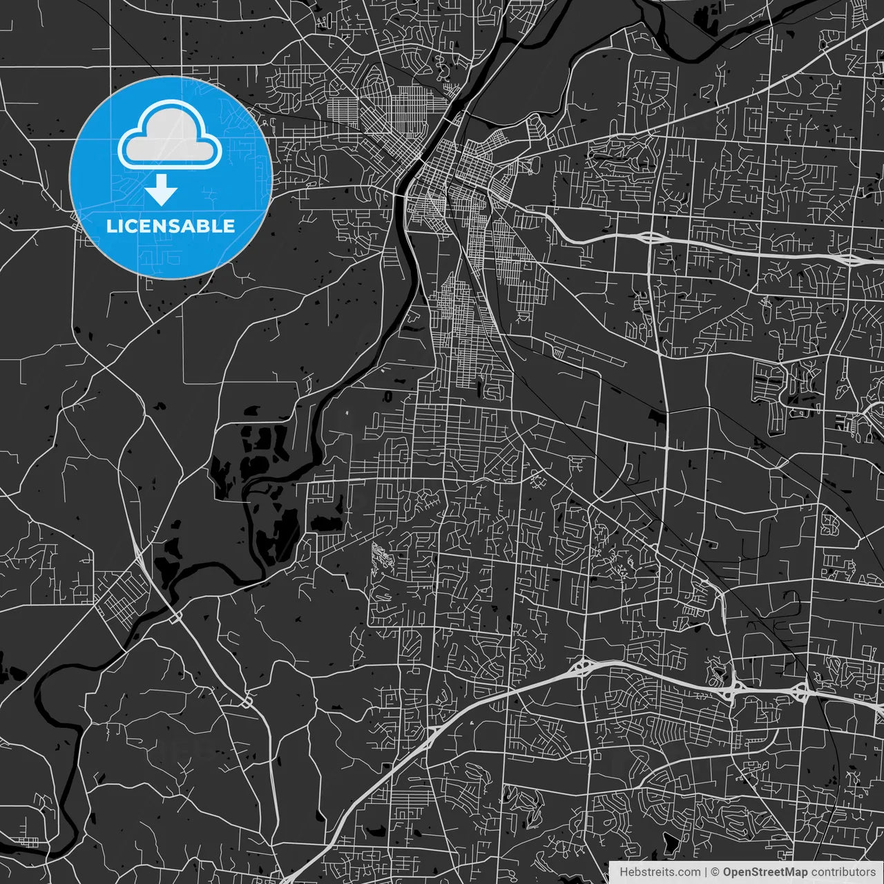 Fairfield, Ohio - Area Map - Dark
